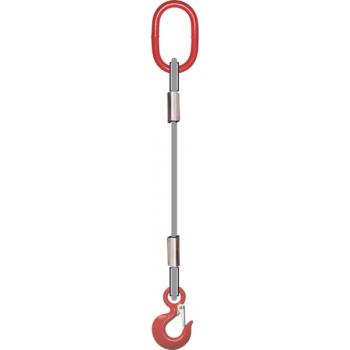 Cable Sling 1 strand - hook- ring 6mm