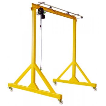 Mobile gantry crane moveable with load