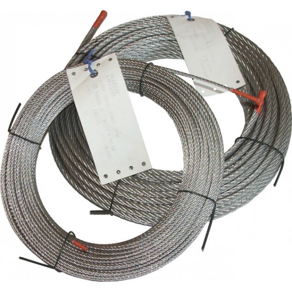 Cable diamètre 5 mm, acier galva en couronne 100 mètres