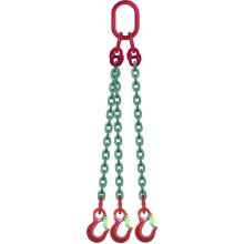 Lifting sling chain 3 strands 3 hooks