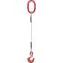 10 mm - Cable Sling 1 strand 1250 kg with 1 ring + 1 hook