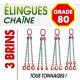 Elingue chaîne G 80 3 brins